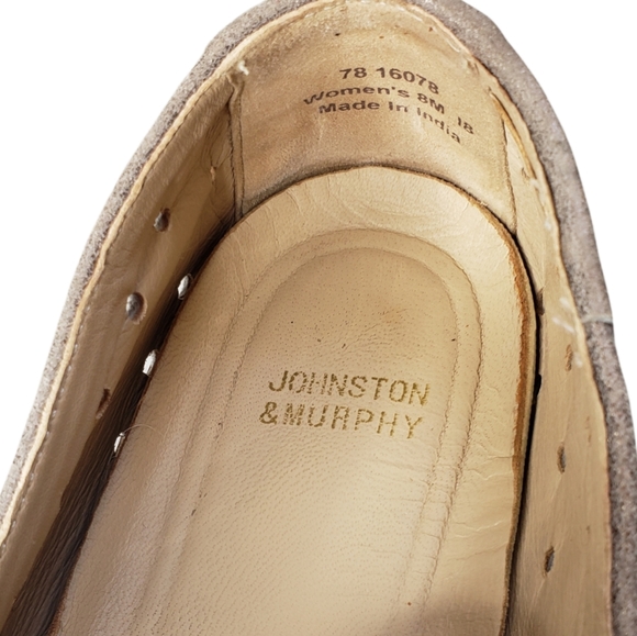 Johnston and Murphy Flex Sneaker Perforated Leather Loafer Removable Insoles 8 - Picture 7 of 12